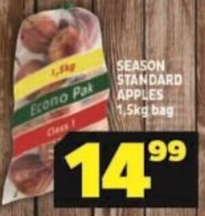 Usave Season Standard Apples 1,5kg bag offer