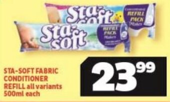 Usave Sta-Soft Fabric Conditioner Refill all variants 500ml each offer