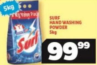 Usave Surf Hand Washing Powder 5kg offer