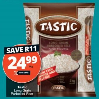 Checkers Tastic Long Grain Parboiled Rice 2kg offer