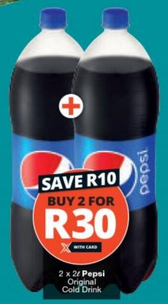 Checkers Pepsi Original Cold Drink 2 x 2L offer