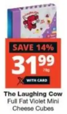 Checkers The Laughing Cow Full Fat Violet Mini Cheese Cubes offer
