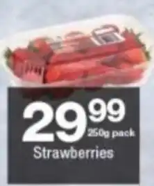 Checkers Strawberries 250g pack offer