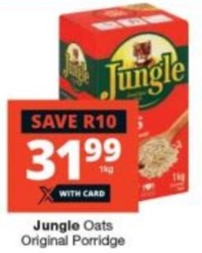 Checkers Jungle Oats Original Porridge 1kg offer