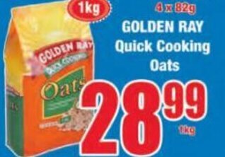 Boxer Golden Ray Quick Cooking Oats 1kg offer