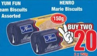 Boxer Henro Marie Biscuits 2x150g offer