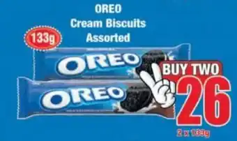 Boxer Oreo Cream Biscuits Assorted 2 x 133g offer