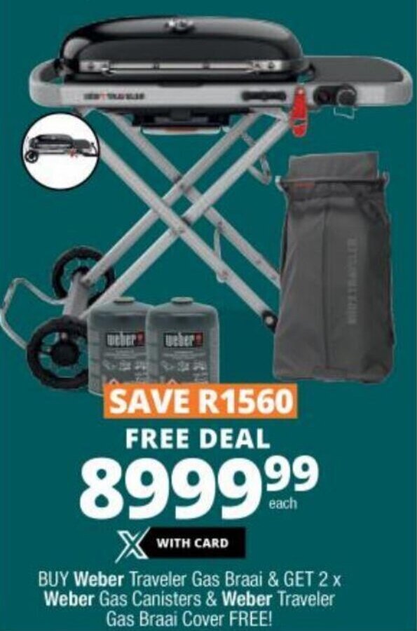 Buy er Traveler Gas Braai & Get 2 x er Gas Canisters & er