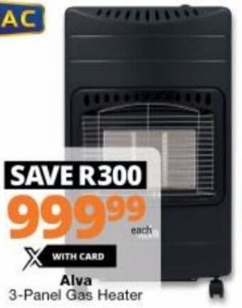 Checkers Alva 3-Panel Gas Heater offer