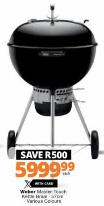Checkers Weber Master Touch Kettle Braai 57cm offer