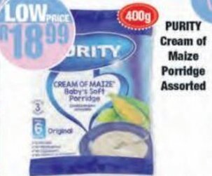 Boxer Purity Cream of Maize Porridge Assorted offer