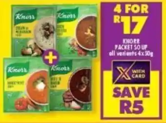 Shoprite Knorr Packet Soup all variants 4 x 50g offer