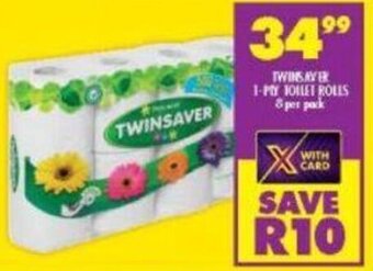 Shoprite Twinsaver 1-Ply Toilet Rolls 8 per pack offer