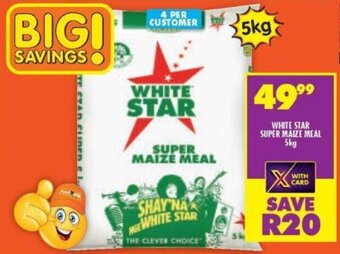Shoprite White Star Super Maize Meal 5kg offer