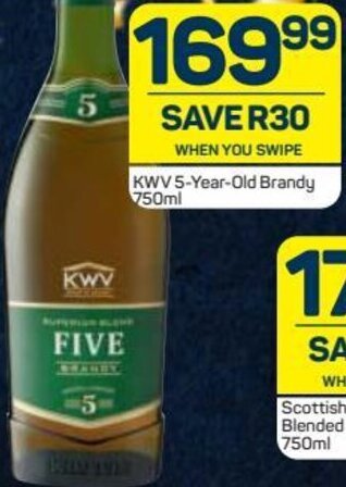 Pick n Pay KWV 5-Year-Old Brandy 750ml offer