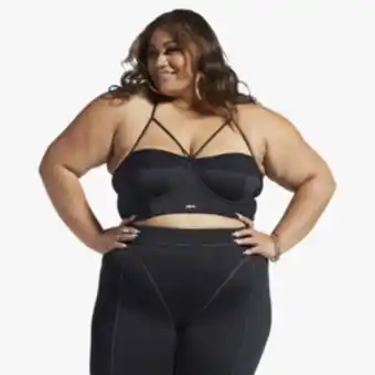 Sportscene Reebok x cardi b women's black/white bralette (plus size) offer