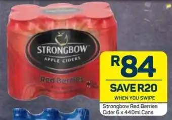 Pick n Pay Strongbow Red Berries Cider 6 x 440ml cans offer