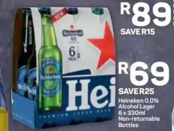 Pick n Pay Heineken 0.0% Alcohol Lager 6 x 330ml offer