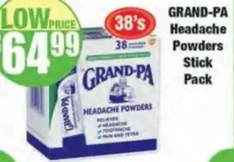 Grand-Pa Headache Powders Stick Pack 38's
