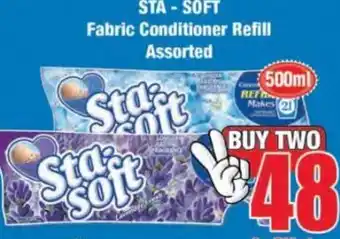 Boxer Sta-Soft Fabric Conditioner Refill Assorted 2x500ml offer