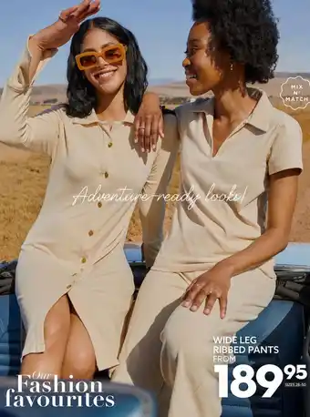 Ackermans Wide leg ribbed pants offer