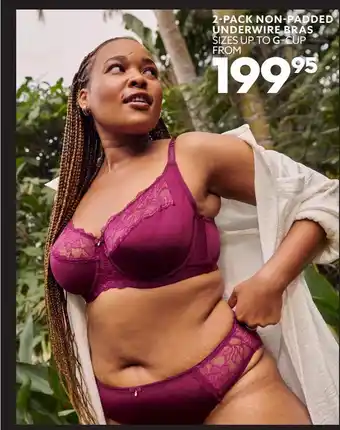 Ackermans 2-pack non-padded underwire bras offer