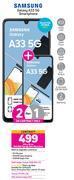 Game 2 x samsung galaxy a33 5g smartphone-on 1gb red top up core more data + on promo 70 offer