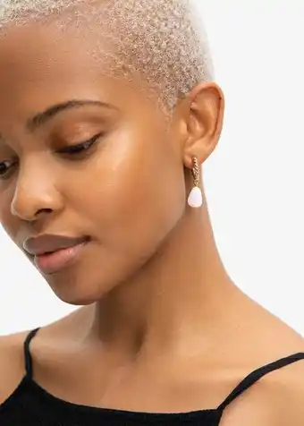 Twisted faux pearl drop earrings