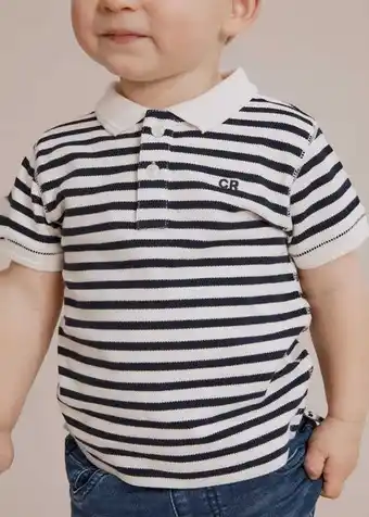 Organically grown cotton stripe polo shirt