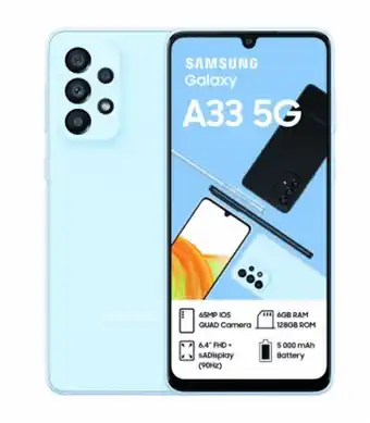 Vodacom Samsung galaxy a33 5g ds - red core 500mb 50min offer