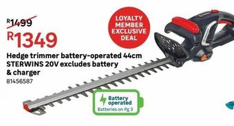 Leroy Merlin Hedge trimmer battery-operated 44cm sterwins 20v excludes battery & charger offer