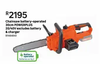 Chainsaw battery-operated 30cm powerplus 20/40v excludes battery & charger