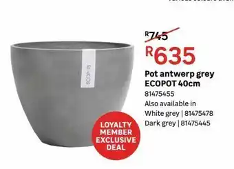 Leroy Merlin Pots antwerp grey ecopot 40cm offer