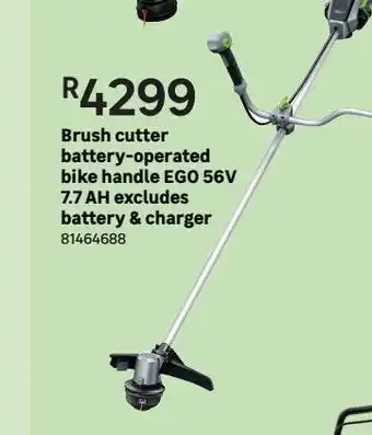 Leroy Merlin Brushe cutter battery-operated bike handle ego 56v 7.7ah excludes battery & charger offer