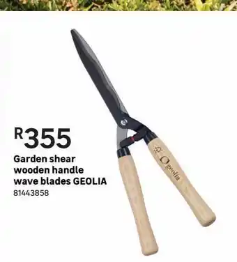 Garden shear wooden handle wave blades geolia