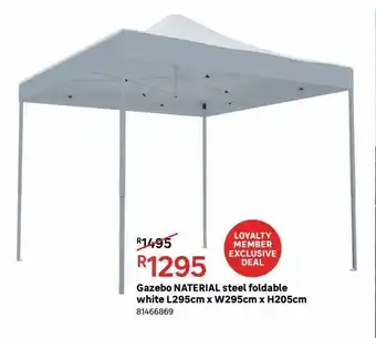 Leroy Merlin Gazebo naterial steel foldable white l295cm x w295cm x h205cm offer