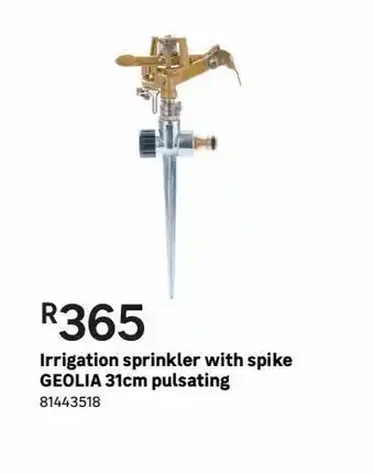 Leroy Merlin Irrigation sprinkler with spike geolia 31cm pulsating offer