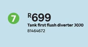 Leroy Merlin Tank first flush diverter jojo offer