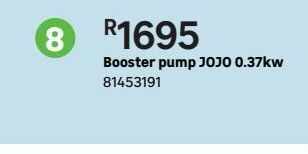 Booster pumps jojo 0.37kw