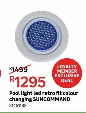 Leroy Merlin Pool light led retro fit colour changing suncommand offer