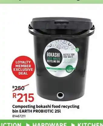 Leroy Merlin Composting bokashi food recycling bin earth probiotic 25l offer