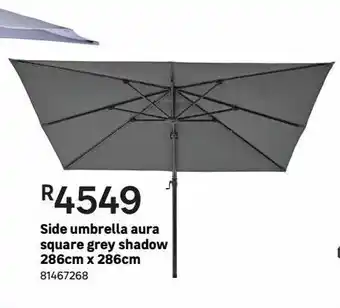 Leroy Merlin Side umbrella aura sqaure grey shadow 286cm x 286cm offer