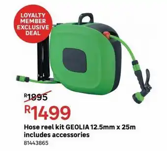 Leroy Merlin Hose reel kit geolia 12.5mm x 25m includes accessories offer