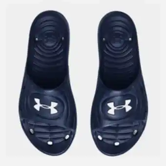 Totalsports Men's under armour locker iv navy/white slide offer