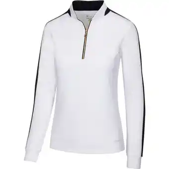 Greg norman voyager quarter zip ladies white pullover