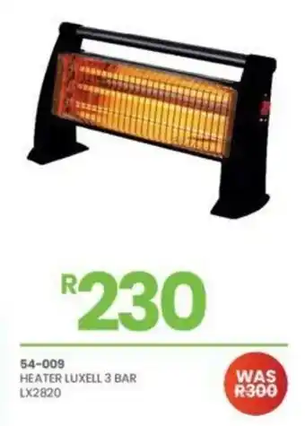 Fair Price 54-009 Heater Luxell 3 Bar LX2820 offer