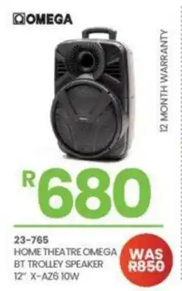 Fair Price 23-765 Home Theatre Omega BT Trolley Speaker 12" X-A26 10W offer