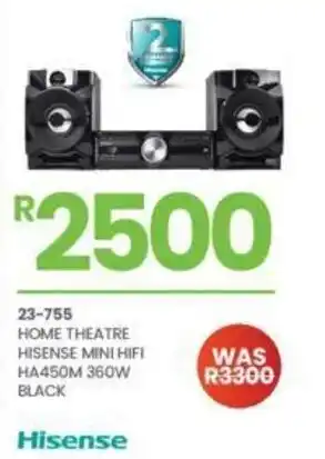 Fair Price 23-755 Home Theatre Hisense Mini Hifi HA450M 360W Black offer