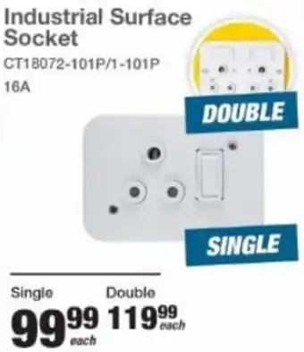 Mica Crabtree Industrial Surface Socket Single offer