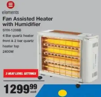 Mica Elements Fan Assisted Heater with Humidifier 2400W offer